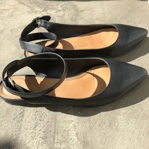 Cooperative Black Flats W/ Ankle Wrap